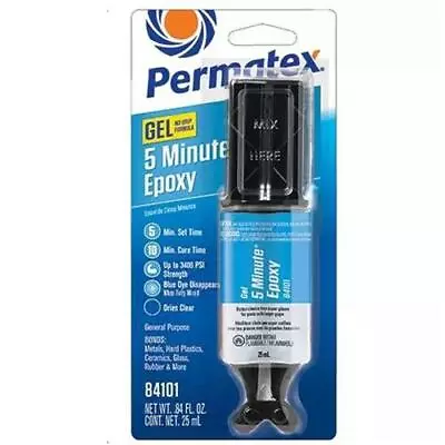 Permatex® 5 Minute Clear Epoxy 84101 Bonds To Metals Hard Plastics And Ceramics • $3.95