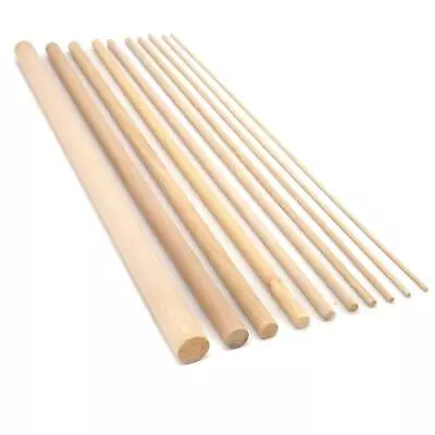 Beech Wood Dowels Smooth Rod Pegs 1m Craft Sticks DIY Wooden Dowel Woodcraft • £74.20