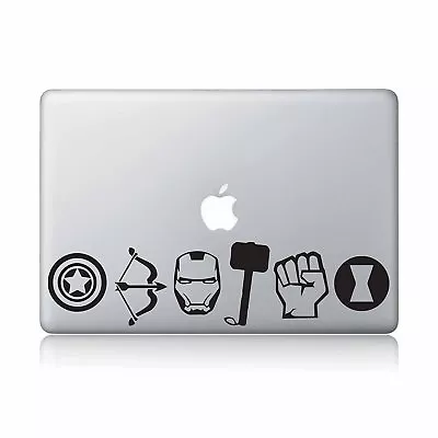Avengers Symbols Superhero Marvel Decal Apple Macbook Laptop Vinyl Sticker Decal • $8.99