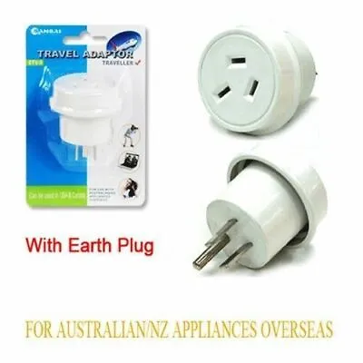 $15.89 • Buy Sansai Australia To Us Asia Wall Outlet Power Travel Adapter   (Stv-1009)