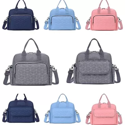 Mummy Changing Shoulder Bag Large Hospital Travel Square Baby Nappy Tote Handbag • $38.15