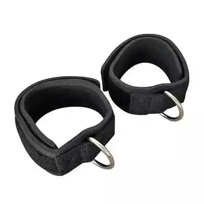 Ankle Straps Cuff D Ring Gym Leg Cable Pulley Machine Attachment Training Strap • £7.95