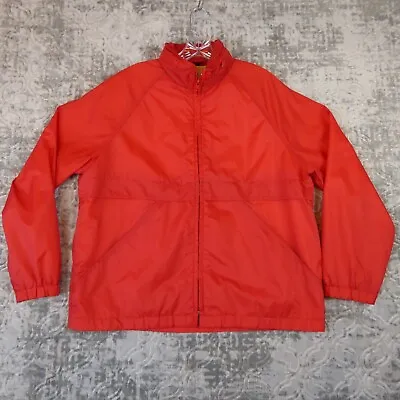 Vintage Pacific Trail Jacket Men's Extra Large Red Windbreaker Packable Hood • $19