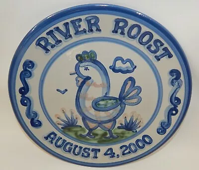 Vintage M A Hadley Art Pottery Large Plate - River Roost • $29.99