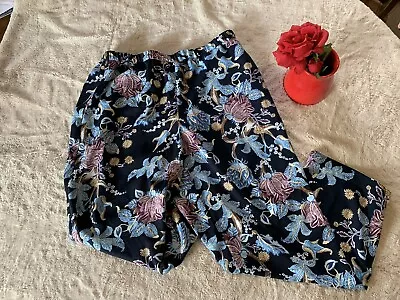 Vince Camuto Womens Floral Cropped Casual Casual Pants M • $24