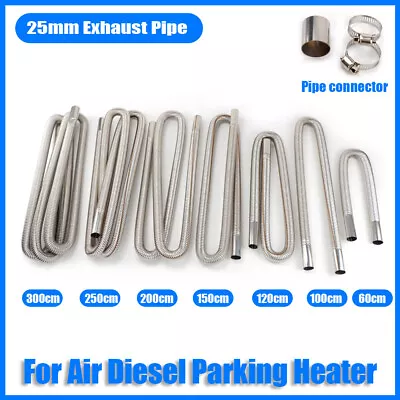 60cm - 300cm Air Diesel Parking Heater Stainless Steel Exhaust Pipe Tube Gas @ • £8.28