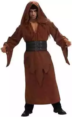 Brown Robe Medieval Gothic Monk Demon Fancy Dress Up Halloween Adult Costume • $50.95