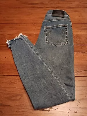 True Religion Halle Skinny Jeans Girls 27 Blue Denim Measures 26x27 • $20.21