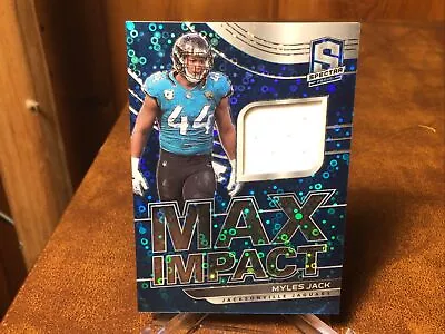 2021 Panini Spectra Max Impact Neon Blue 21/60 Myles Jack #MI-MJ - C73 • $1.99