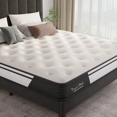$225 • Buy Royal Sleep Double Size Bed Mattress Memory Foam Bonnell Spring Medium Firm 24cm