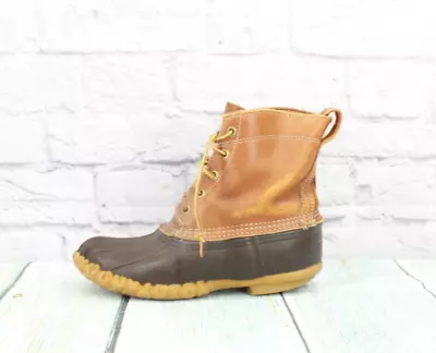 Vintage LL Bean Women's Insulated Maine Hunting Shoe Leather Duck Boots 7 M • $51