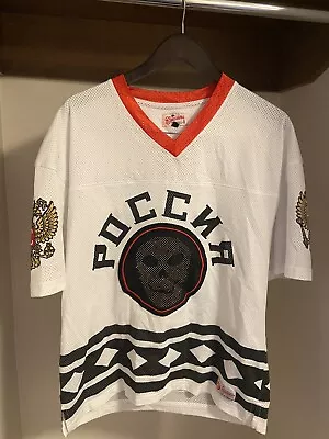 Rare Vintage #77 Russian Mesh Hockey Jersey Size M Short Sleeve • $70