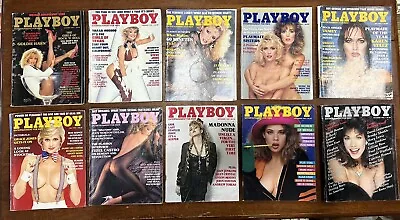 1985 Playboy Collection 10 Issues Madonna New Year Knockouts Judy Norton Taylor • $33.25