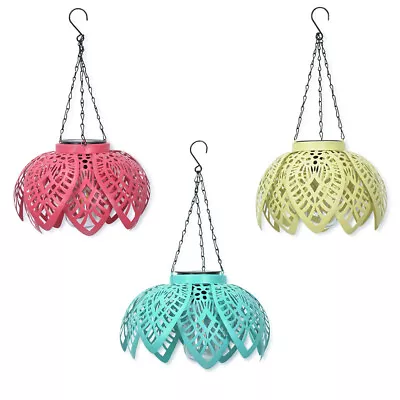 Hanging Artichoke Design Solar Lights Garden Décor Pendant Lamp Outdoor Lighting • £19.99