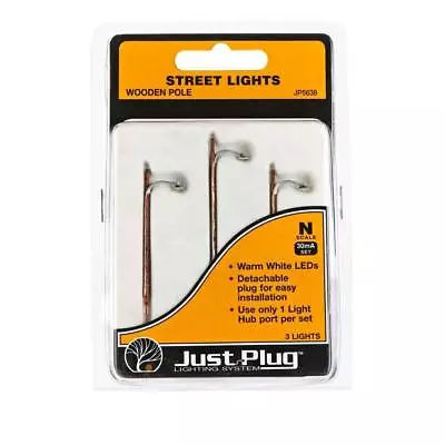 Woodland Scenics (N-Scale) 5638 Just Plug Street Lights Wooden Pole (3 Pkg)  • $19.95