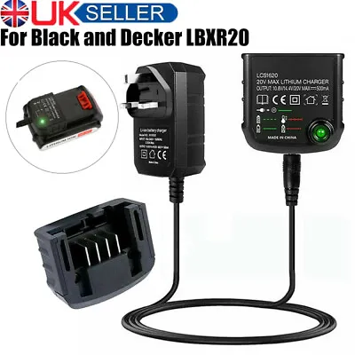£14.29 • Buy Battery Charger Lithium-Ion Replace For Black And Decker LBXR20 14.4V 18V /20V