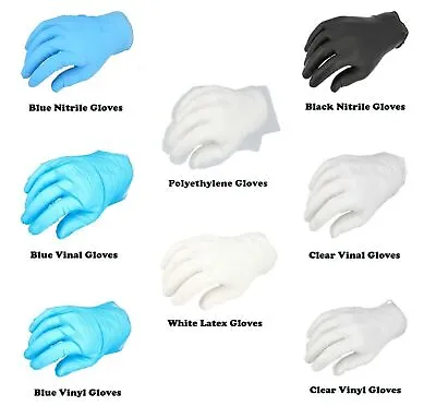 Disposable Industrial Gloves Powder Free 1.5 Mil - 5 Mil Size: XS/S/M/L/XL/2XL • $10.24
