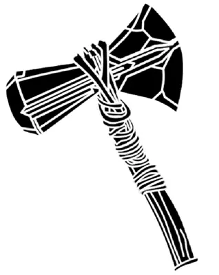 Hammer Mjölnir Axe Vinyl Decal -Sticker For Car Truck Bumper Wall Laptop Jeep  • $5