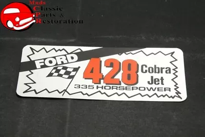 Ford 428 Cobra Jet 335 Horsepower Aftermarket Air Cleaner Valve Cover Decal • $20.93