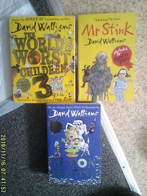 3 X David Walliams  Book Bundle Paperbacks • £2.50