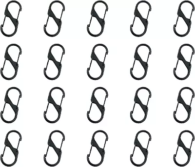 S Carabiner Small Alloy Snap Hook 20Pcs Mini Spring Clips 1.6 Inch  • $11.83