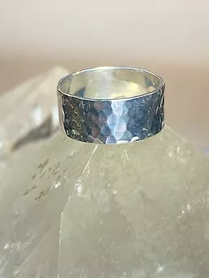 Hammered Ring Size 7.75  Wedding Plain Band  Sterling Silver Women Men • $41