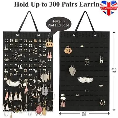 Earrings Hanging Organizer Wall Mounted Hanger Jewelry Holder Necklace Display • £7.12