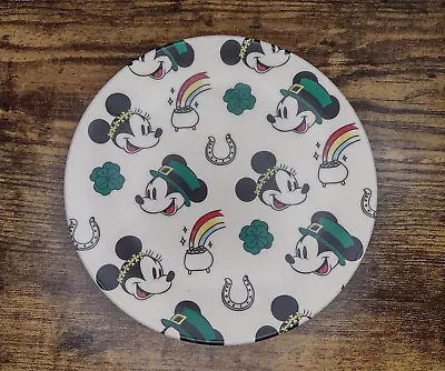 Disney Mickey Minnie Appetizer Plate Saint Patricks Day Pot Gold Shamrock 6 Inch • $2.99