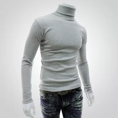  Men's Sweater Mens Turtleneck Pullovers Men Clothing Male Knitted Sweaters  • $23.64
