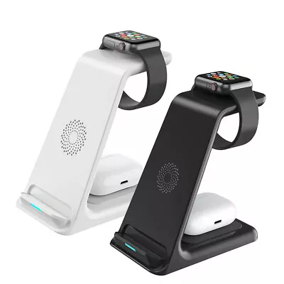 $20.99 • Buy Wireless Charger Dock Charging Station 3 In 1 For Apple Watch IPhone 13 12 11 XS