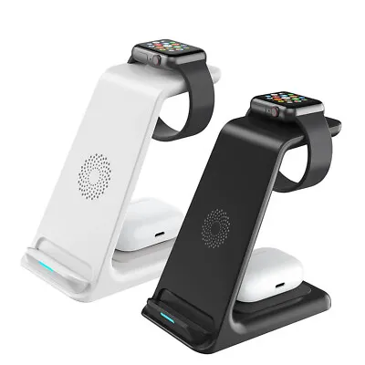 Wireless Charger Dock Charging Station 3 In 1 For Apple Watch IPhone 13 12 11 XS • $19.99