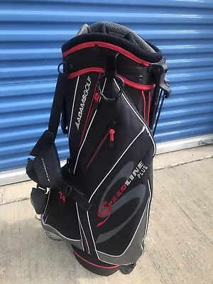 Adams 7 Way Golf Speedline Plus Stand Lightweight Golf Bag Black Red • $84