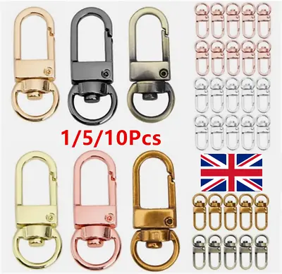 1-50Pcs 8 Character Buckle Small Lobster Clasp Swivel Trigger Clip Chain • £3.23