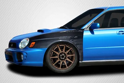 FOR 02-03 Subaru Impreza WRX STI Carbon Fiber GT Concept Fenders 2PC 115462 • $1069