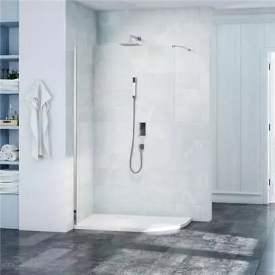 Merlyn 8 Series Curved Wet Room Glass Panel 900mm Wide - 8mm Glass • £789.95