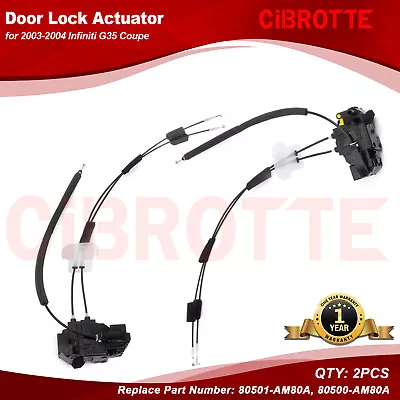 Front Driver +Passenger Side Door Lock Actuator For 2003-2004 Infiniti G35 Coupe • $77.99