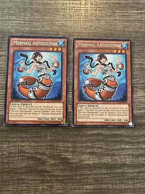 Yugioh 2 X Mermail  Abyssgunde - ABYR-EN015 - Rare • $3