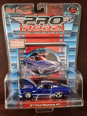 Maisto Pro Rodz Blue Pro Touring '67 Ford Mustang GT New 1/64 Mint! • $9.99