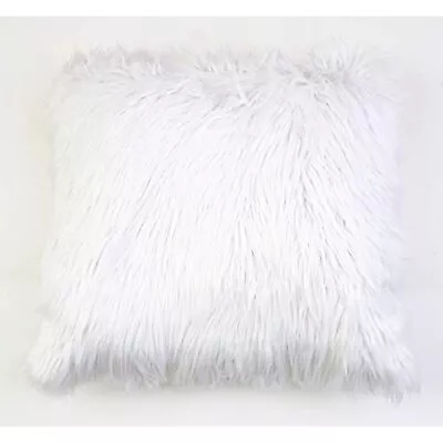 Thro By Marlo Lorenz 26  X 26  Throw Pillow Faux Fur Classic Cozy White • $25.53