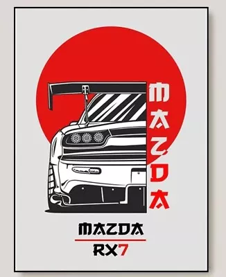 Mazda Rx-7 Supercar Canvas Poster Wall Art Home Decor • $179.99