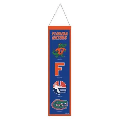 Florida Gators 8x32 Heritage Evolution Design Wool Banner [NEW] NCAA Sign Flag • $29.95