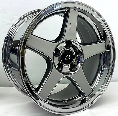 17  Limited Shadow Chrome 03 Cobra Dish Style Wheels 17x9 17x10.5 5x4.5 Mustang • $799