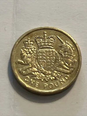 2015 Royal Coat Of Arms Round £1 Coin. Pound Coin • £3.50