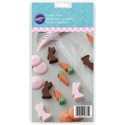 Wilton Mini Bunny And Carrots 24 Cavity Candy Melts Mold • £3.85