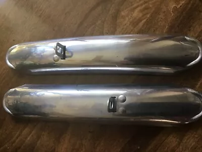 Vintage British Lightweight Chrome Shorty Flared Fender Set Collegiate/Racer • $23