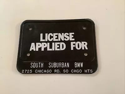 Vintage South Suburban BMW Chicago Heights Illinois  Motorcycle License Plate • $19.95