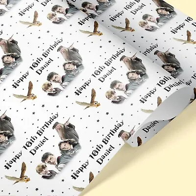 HARRY POTTER Personalised Wrapping Paper / Add Name / Add Age Birthday Gift Wrap • £3.25