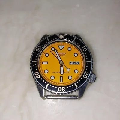 Vintage Seiko Diver Professional 6458-600A Orange 7jewels Quartz No Belt F/S • $185