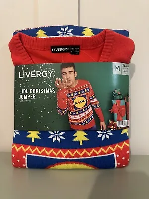 Lidl - Festive Christmas Mens Jumper 2023 Retro Vintage Style - Size M 38/40 • £22