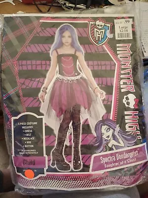 Monster Hign Spectra Vondergeist Girls Multicolor Halloween Costume L(12-14) • $29.99